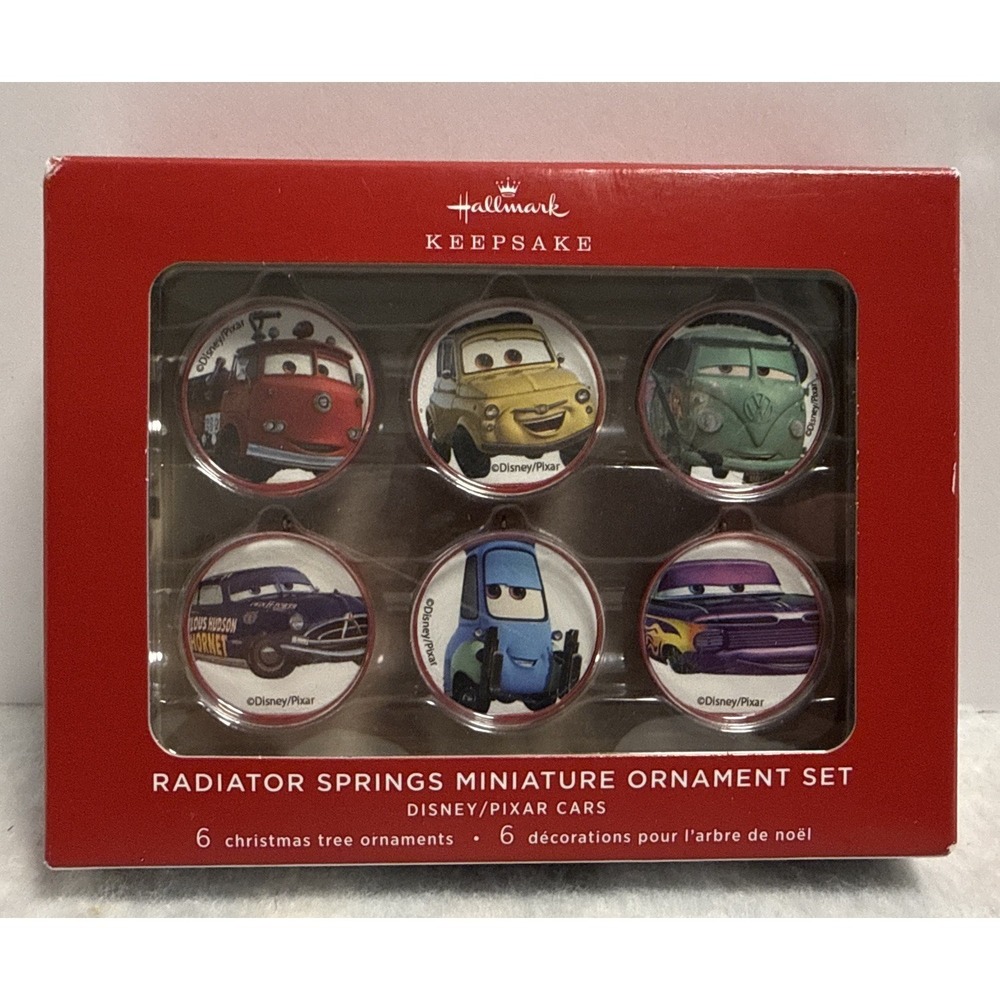 Hallmark Keepsake 2022 Radiator Springs Mini Ornament Set Disney Pixar Cars NEW